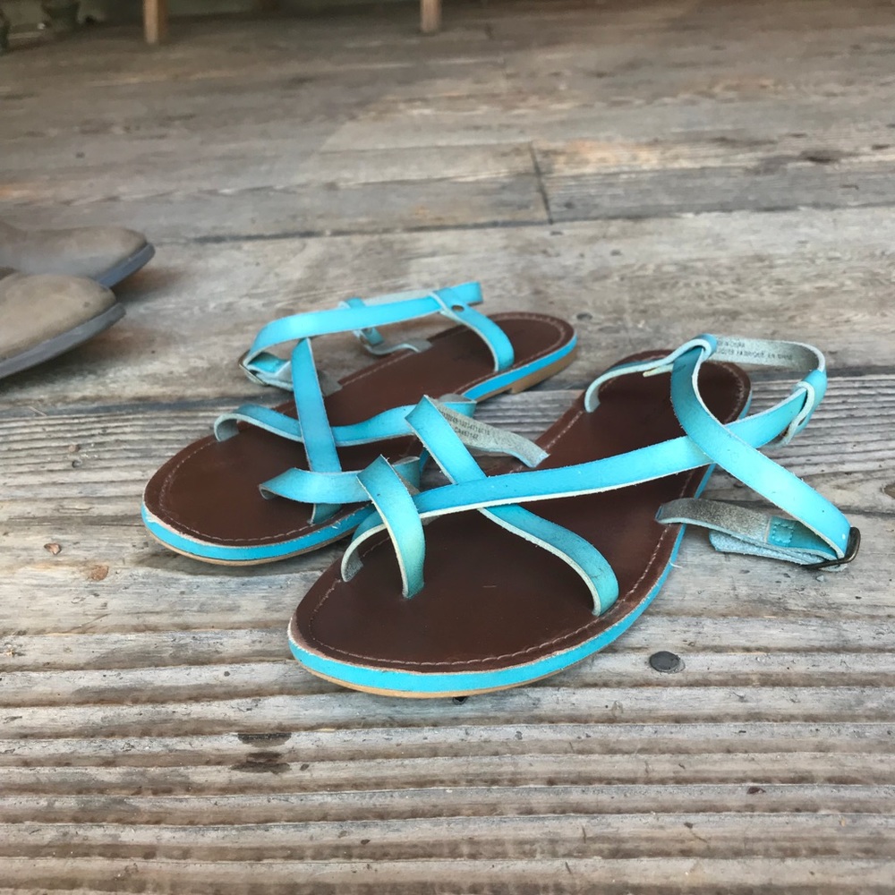 Turquoise sandals